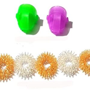 Sujok Ring(Gold Silver)+2 Pc Thumb Pad