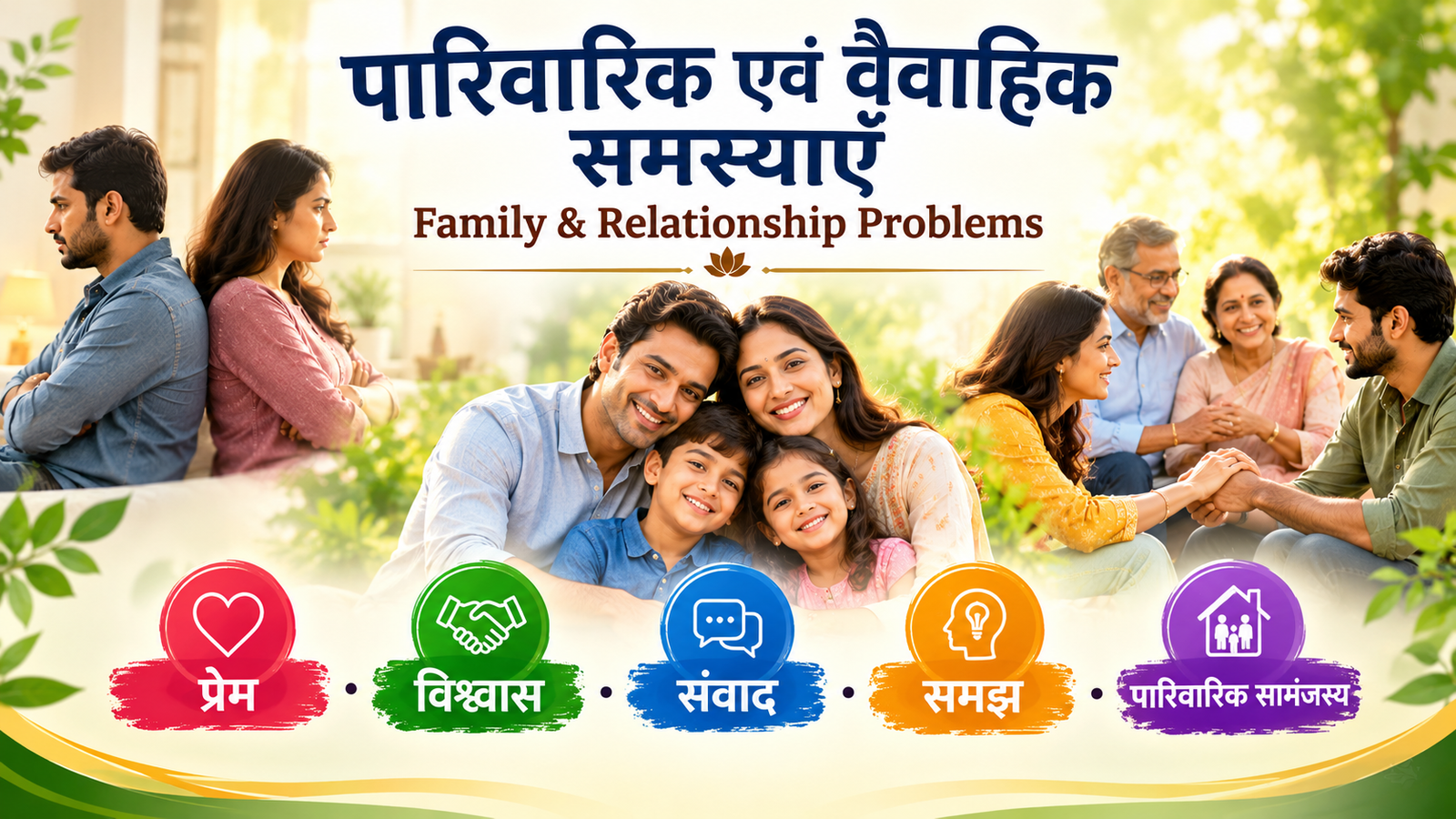 पारिवारिक एवं वैवाहिक समस्याएँ – Family & Relationship Problems