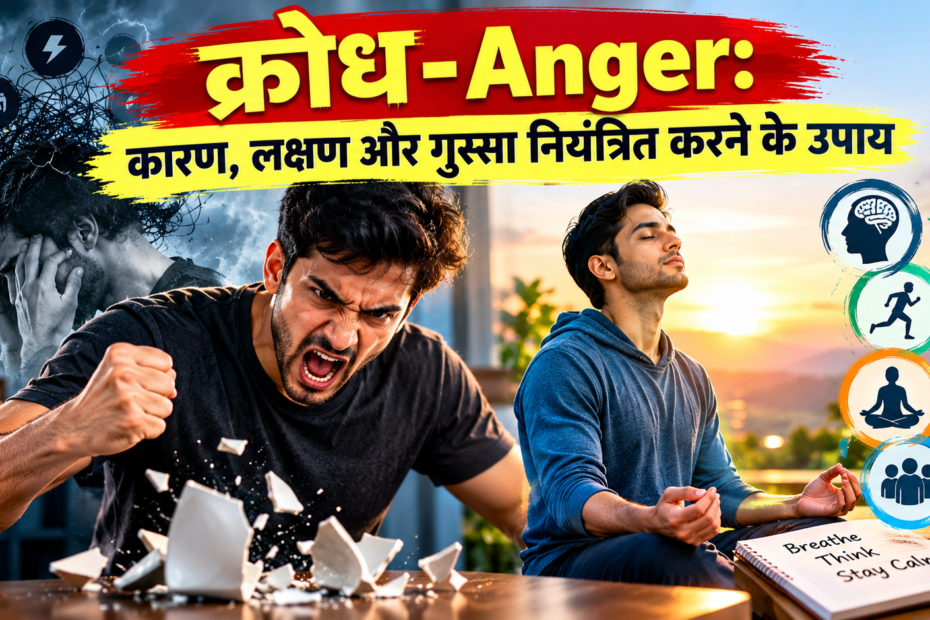 क्रोध-Anger के कारण, लक्षण और गुस्सा नियंत्रित करने के व्यावहारिक उपाय