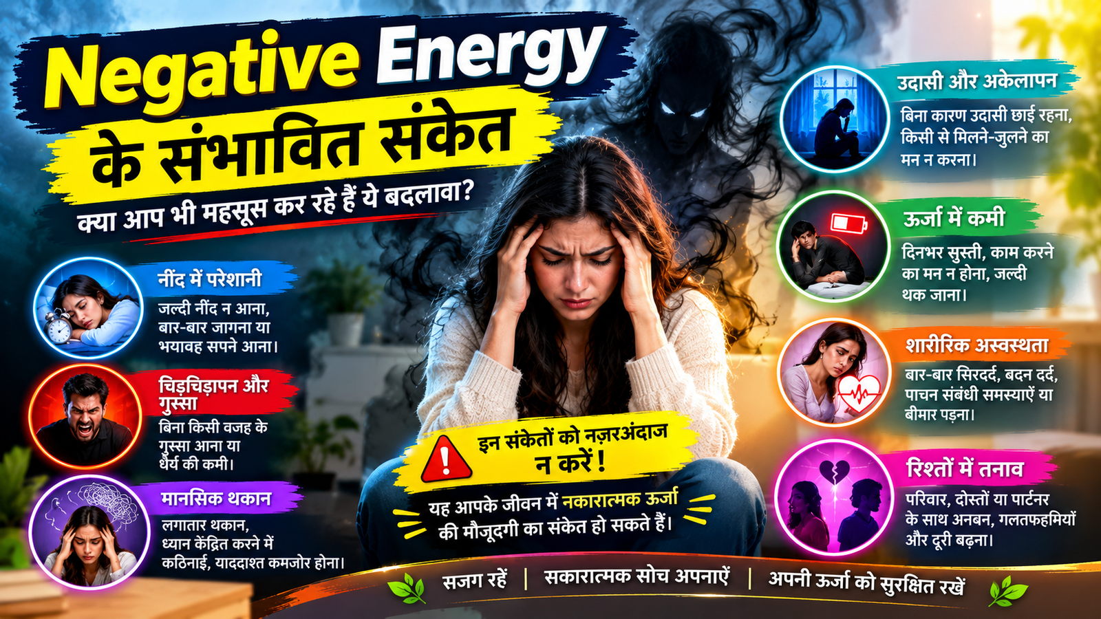 Negative Energy 1 Negative Energy Negative Energy और मानसिक एवं भावनात्मक संतुलन को दर्शाती ध्यान-आधारित आध्यात्मिक छवि।